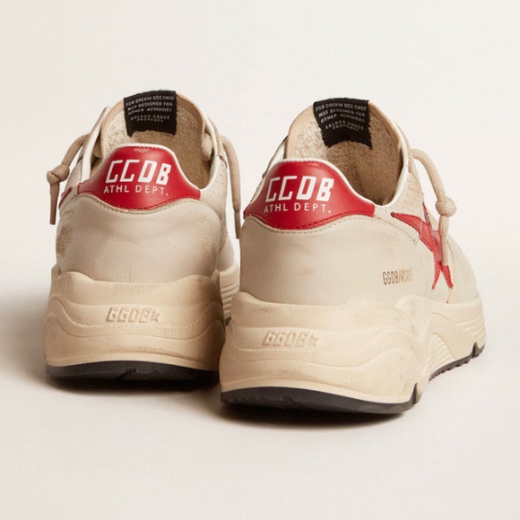 GOLDEN GOOSE - Running Sole in Grey/Red Sneakers - MSRP $615.00 - BNIB - FALL24 - Picture 3 of 4